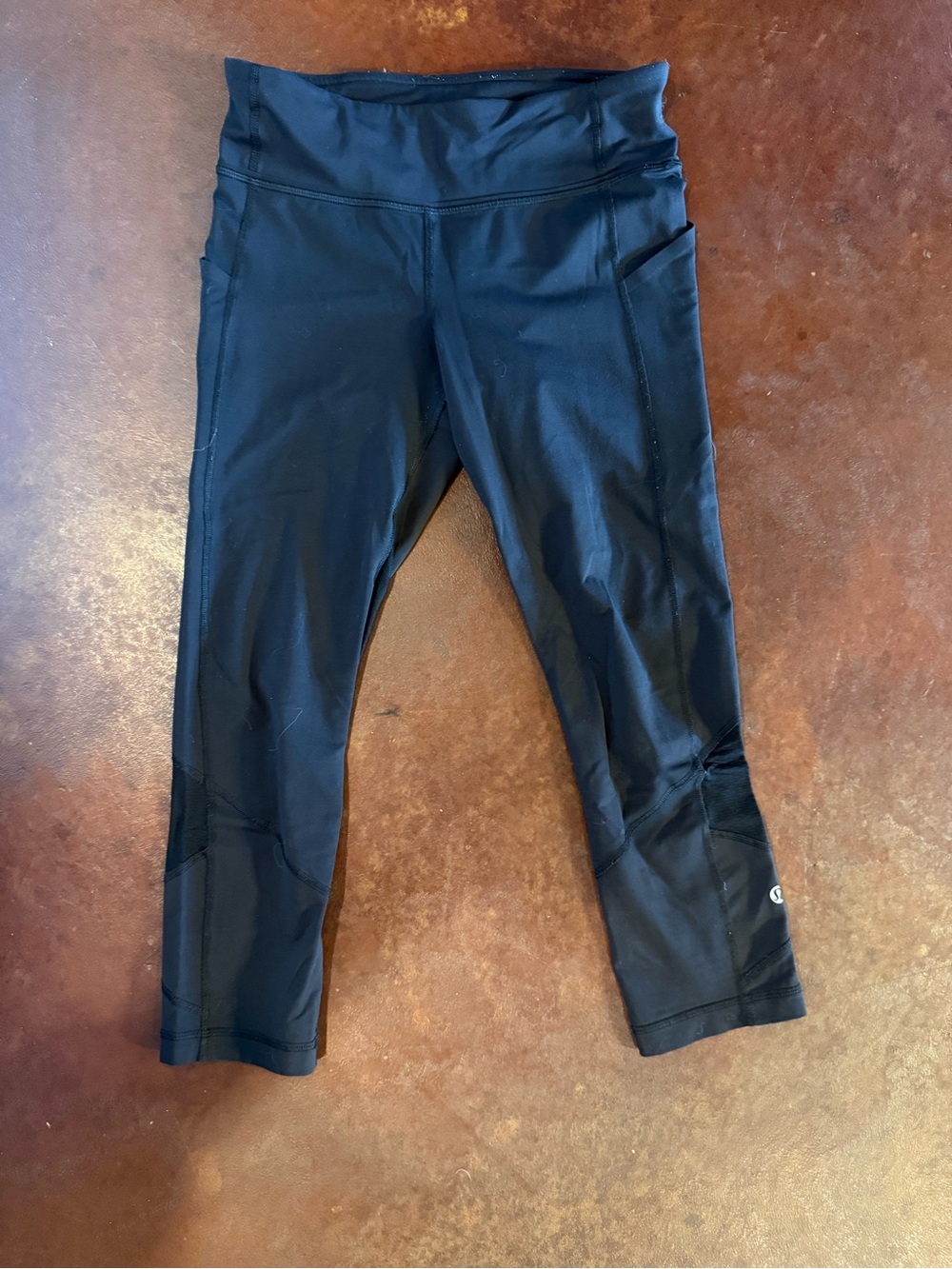 lululemon athletica Black Cropped Performance Leggings